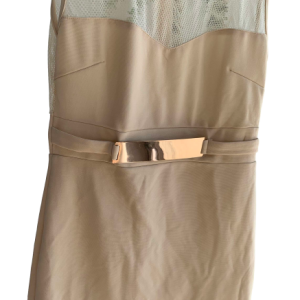 Vestido, beige, talla M
