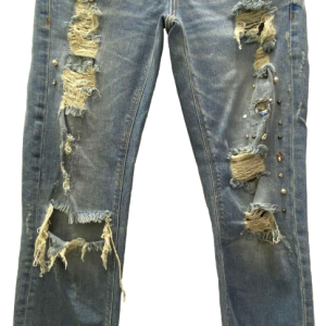 Jeans aplicación strass, Zara, Talla34