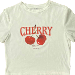Polera estampada, algodón, Talla S