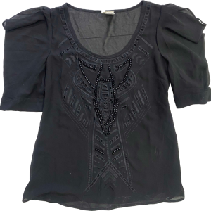 Blusa aplicación perlas negras, Forgotten Grace, Talla S