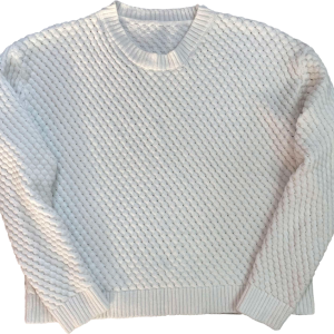 Sweater blanco, Cuello redondo, Talla S