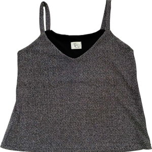 Top brillitos negro, TC, Talla S