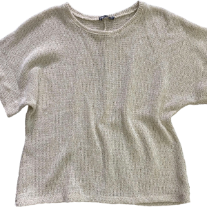 Polera tejida brillitos, Zara, Talla M