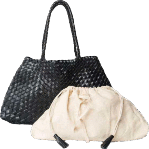 Bolso cuero entramado, Minmusá, Innovio black
