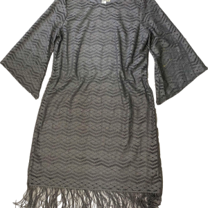 Vestido gris flecos, Emma & Michelle, Talla M