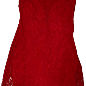 Vestido encaje rojo, Charlotte Russe, Talla L