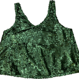 Top verde, Lentejuelas, Talla S