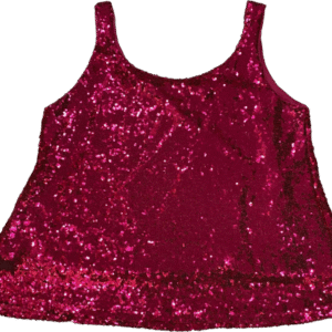 Top Fucsia, Lentejuelas, Talla L