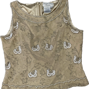 Blusa mostacillas, Adriana Papell, talla M