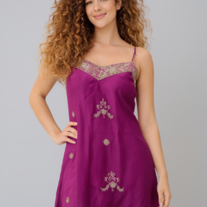 Vestido bordado lentejuelas, Allegra, Talla S