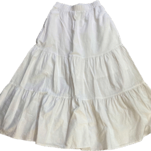 Falda blanca larga, Bolsillos, Talla S