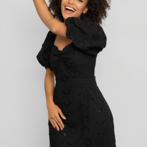 Vestido broderie negro, Foster, talla S