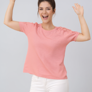 Polera algodón encaje, FYF, talla