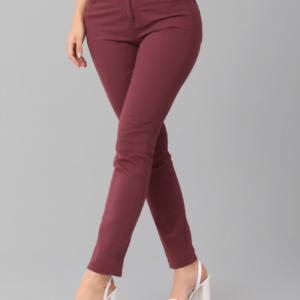 Pantalón burdeo gabardina, Canadienne, talla 44