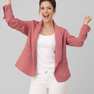 Chaqueta formal palo rosa, sin marca, talla S