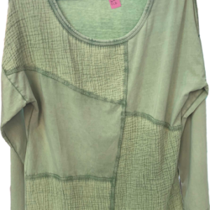 Polera verde algodón, Made In Italy, talla S/M