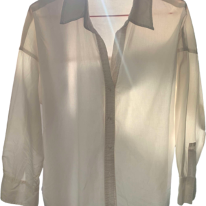 Blusa blanca larga, VIARESSA, talla M