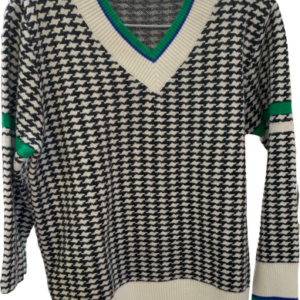 Sweater diseñó pata de gallo, sin marca, talla M/L