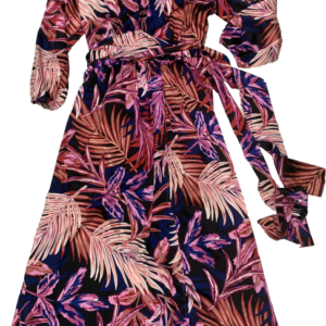 Vestido satinado envolvente, DBT, talla M