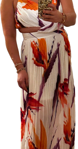 Vestido gasa estampado, DBT, talla M