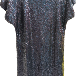 Vestido lentejuelas azul, DBT, talla L