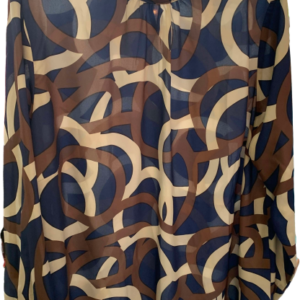 Blusa diseño café azul, Aniston, talla 48