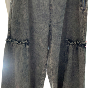 Jeans gris wide leg, Shein, talla 38