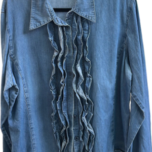 Camisa denim vuelos, sin marca, talla M