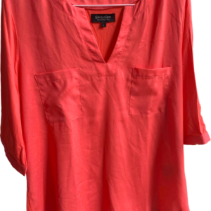 Blusa naranjo bolsillos, Saville Row, talla L
