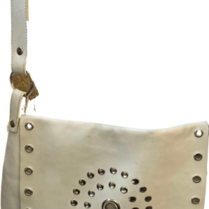 Cartera blanca tachas, sin marca, TU