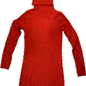 Vestido naranjo cuello alto, sin marca , talla TU