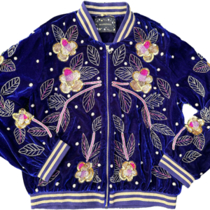Bomber terciopelo bordada, Rapsodia, talla L