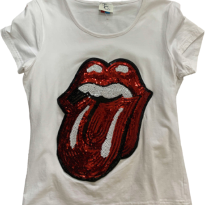 Polera gráfica lentejuelas, TC, talla M