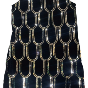 Vestido gasa lentejuelas, Scarlet, talla M